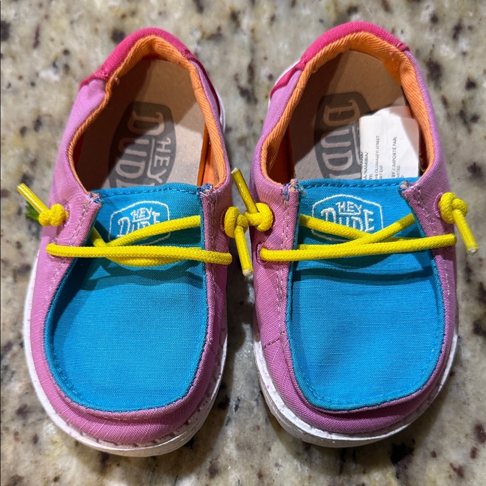 Hey Dude toddler Wendy slub canvas color block